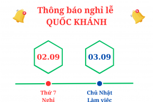 THÔNG BÁO NGHỈ LỄ QUỐC KHÁNH 2 - 9 - 2023